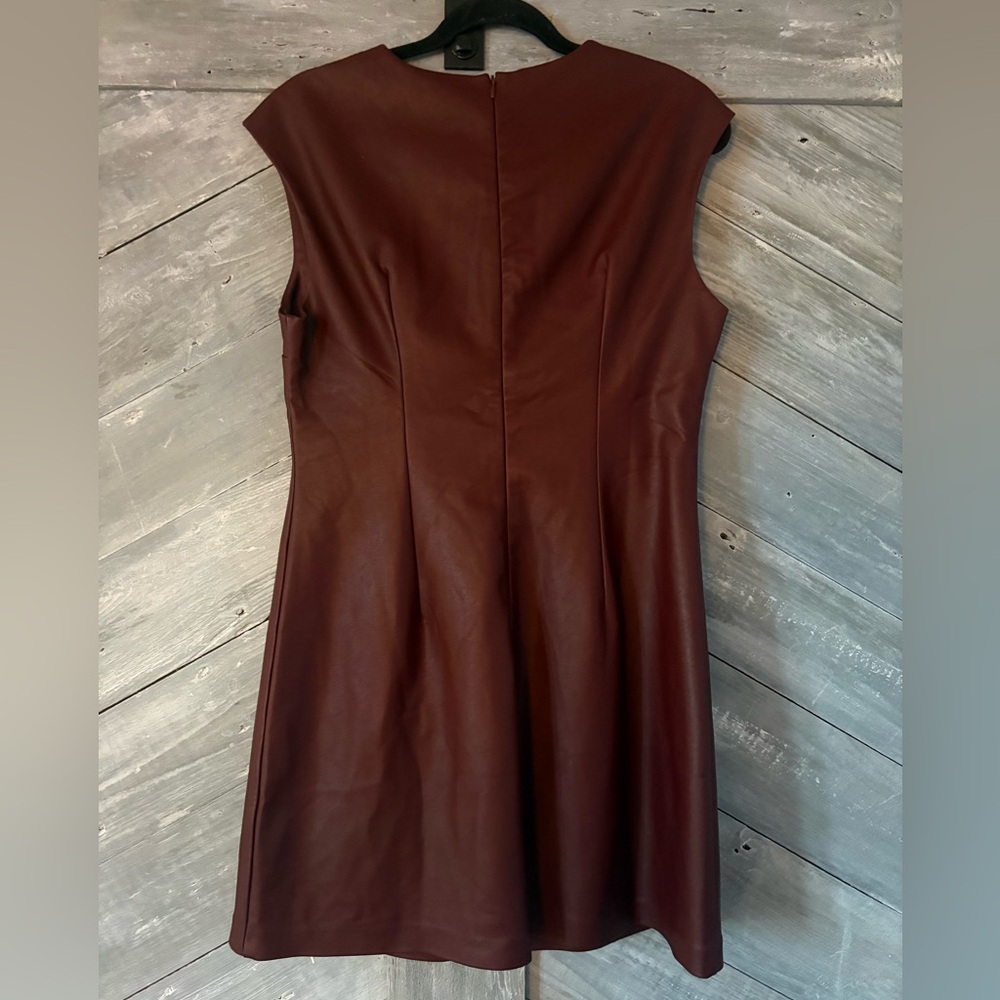 NWT - Commense PU Leather Metal Buckle Sleeveless Mini Dress - Picture 5 of 8